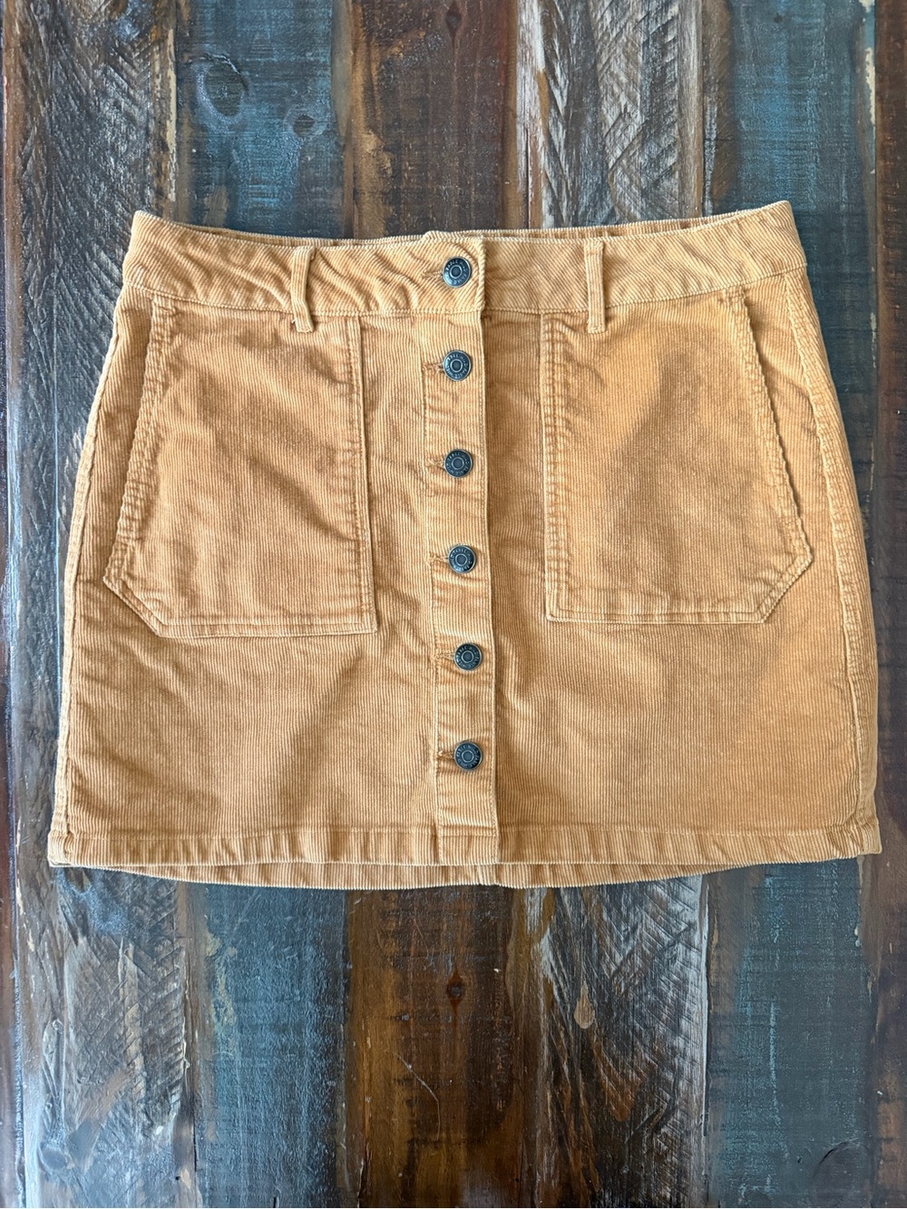 Wild Fable Women’s 16 Tan/Brown Corduroy Button-Front Mini Skirt | SKU 0447